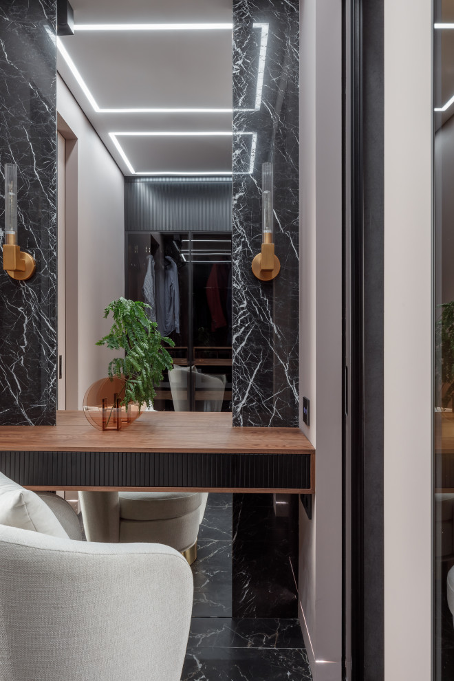 Пентхаус (современный) - ванная - гардеробная