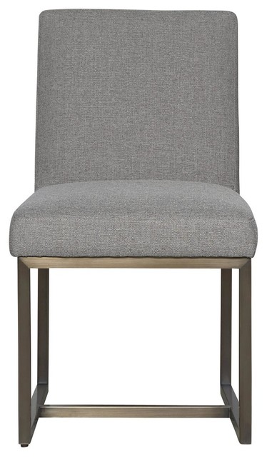 Cooper Modern Bronze Metal Leg Upholstered Side Chair Contemporary Dining Chairs By Smartfurniture