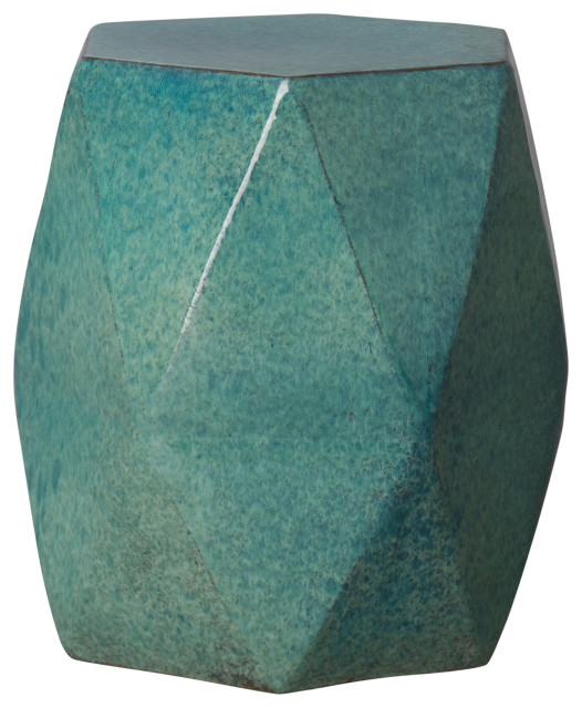 Brilliant Matrix Teal Garden Stool Contemporary Accent And Garden