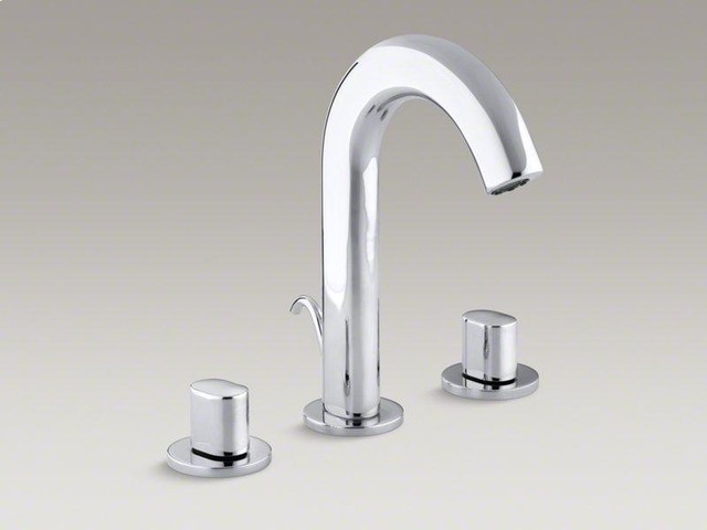 KOHLER Polished Chrome Oblo® Widespread Bathroom Sink Faucet With Oval Handles