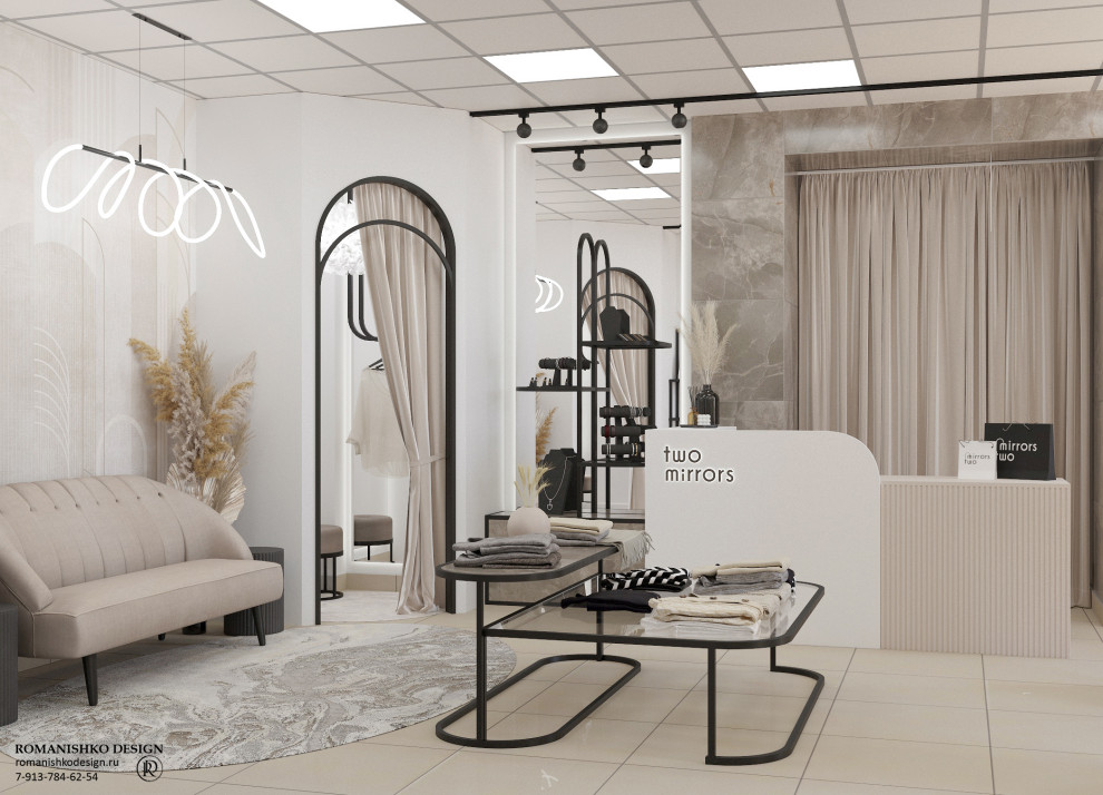 Дизайн выставочного зала шоурума женской одежды