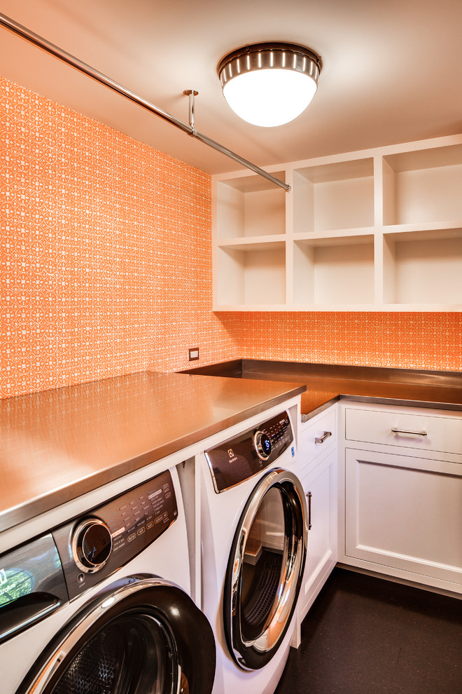 Inspiration for a transitional laundry room in New York.