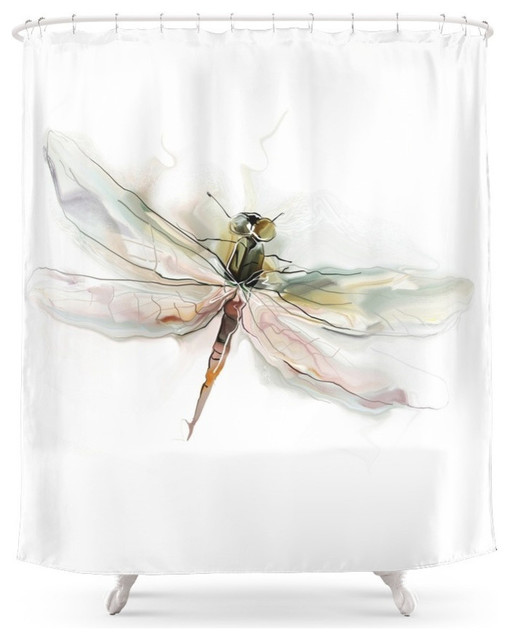 Dragonfly Shower Curtain Contemporary Shower Curtains By