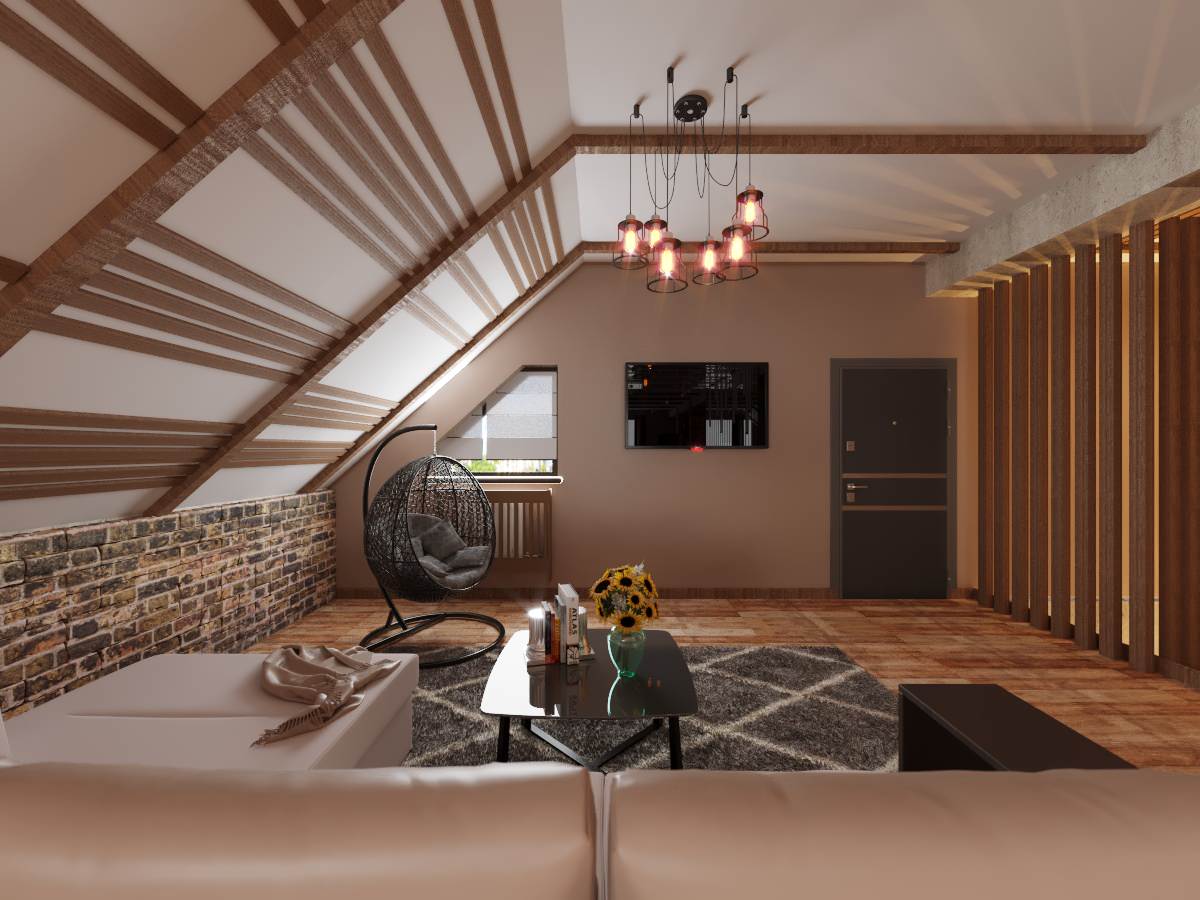 Загородный дом в современном лофте