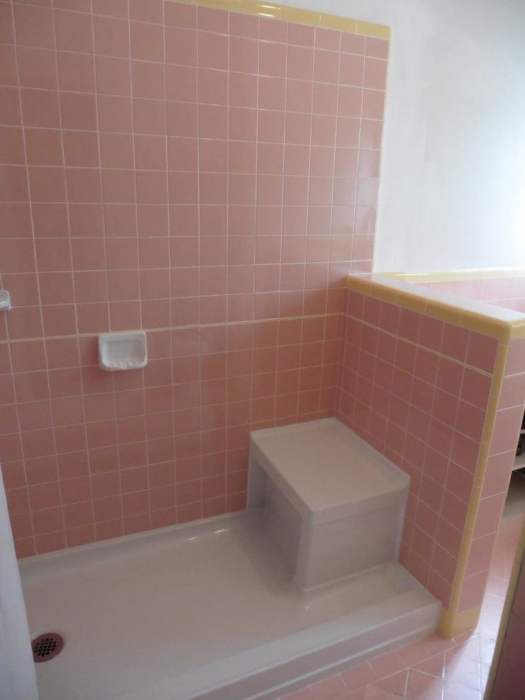 Pink Shower Tiles