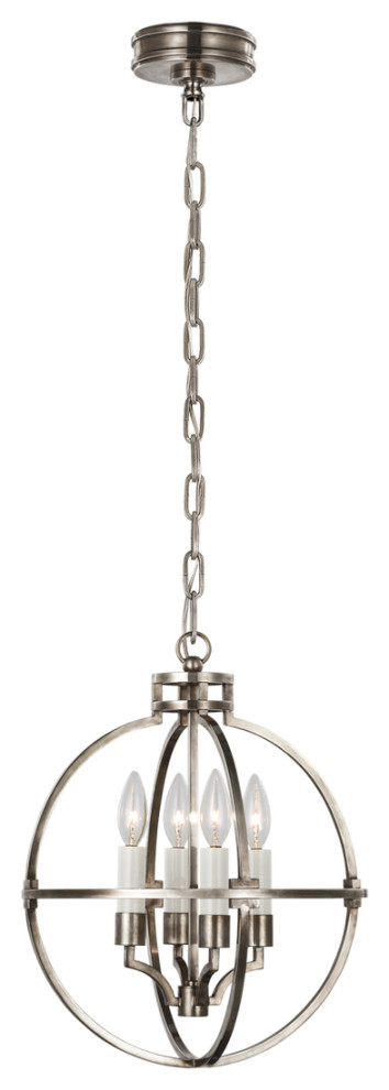 Lexie 14" Globe Lantern in Antique Nickel
