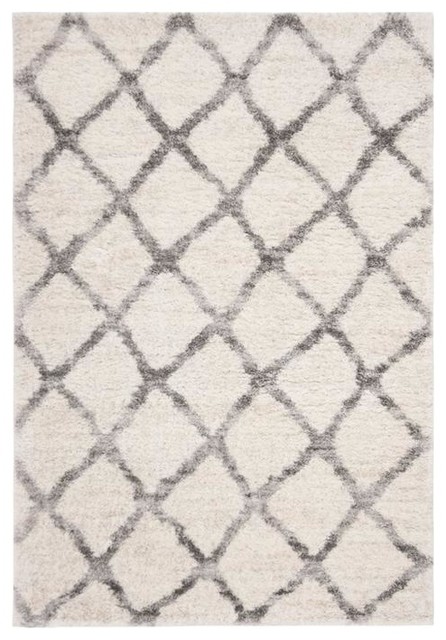 Safavieh Berber 215 Area Rug Ivory Grey 4 X 6 Rectangle