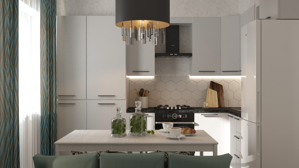 Проект маленькой кухни в ЖК Триколор