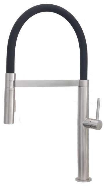 Single-Handle Pull-Down Sprayer Kitchen Faucet with Pause Button, Brushed Nickel