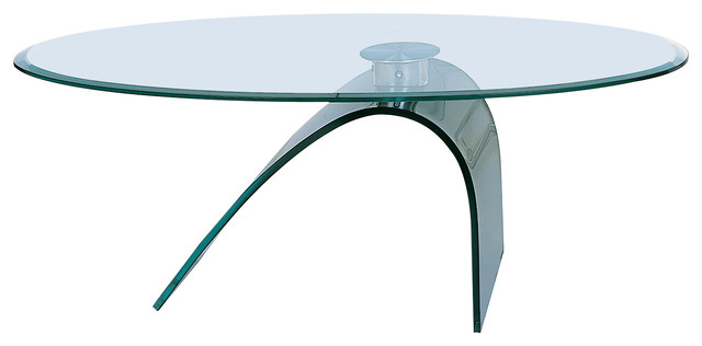 Black Bent Glass C Base Coffee Table Contemporary Black Bent Glass C Base Coffee Table