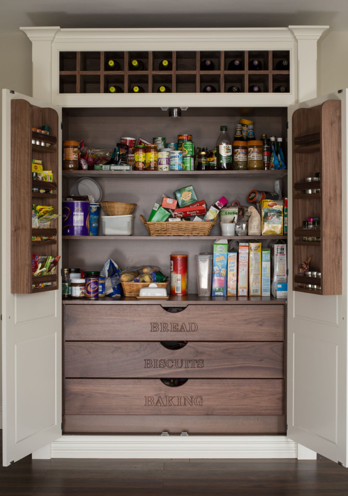 Design ideas for a traditional kitchen pantry in Dublin.