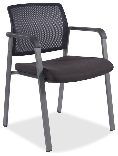 Lorell Stackable Guest Chair Fabric Black Plastic Seat Back Lorell Stackable Guest Chair Fabric Black Plastic Seat Back