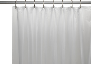 Shower Stall-Sized, 5 Gauge Vinyl Shower Curtain Liner - Contemporary