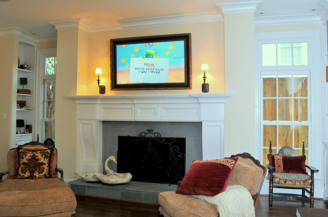 TV on traditional-living-room