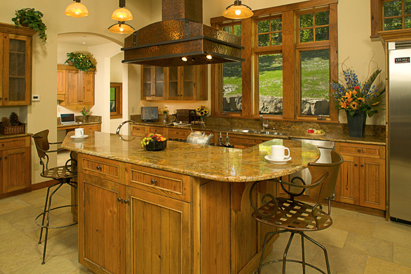This is an example of a country kitchen in Other.
