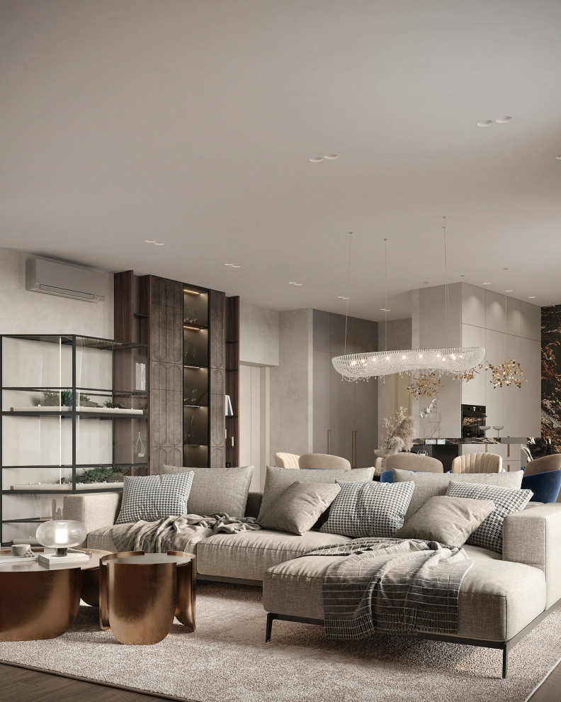 Роскошный дизайн квартиры в стиле современная классика в ЖК "Квартал Лахта парк"