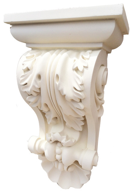 Beaded Acanthus Corbel Stone White Mediterranean Corbels By