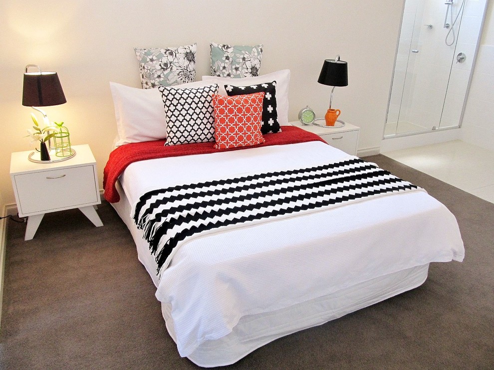 Inspiration for a beach style bedroom in Perth.