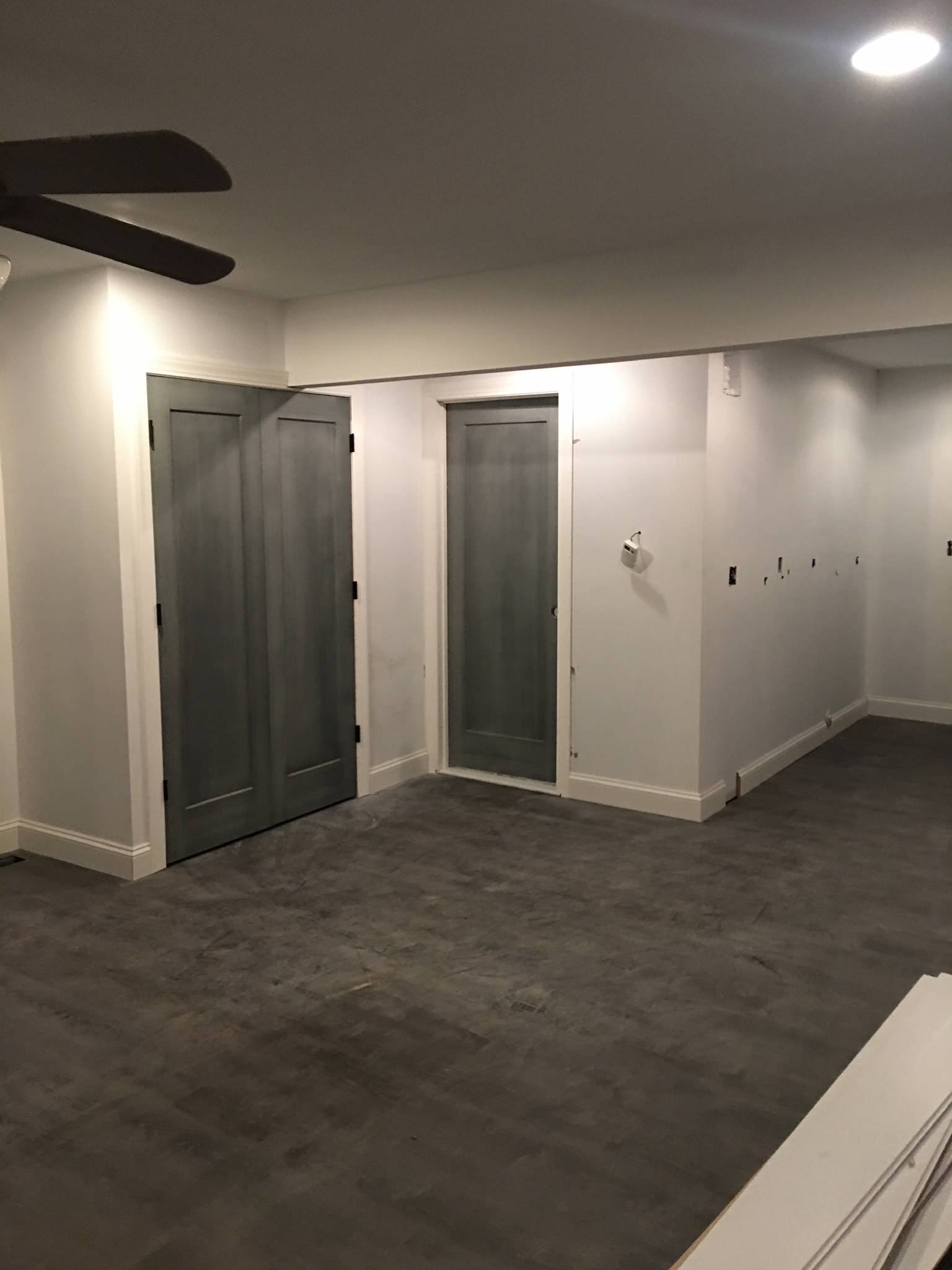 Custom bathroom and back room office/workout/pet room