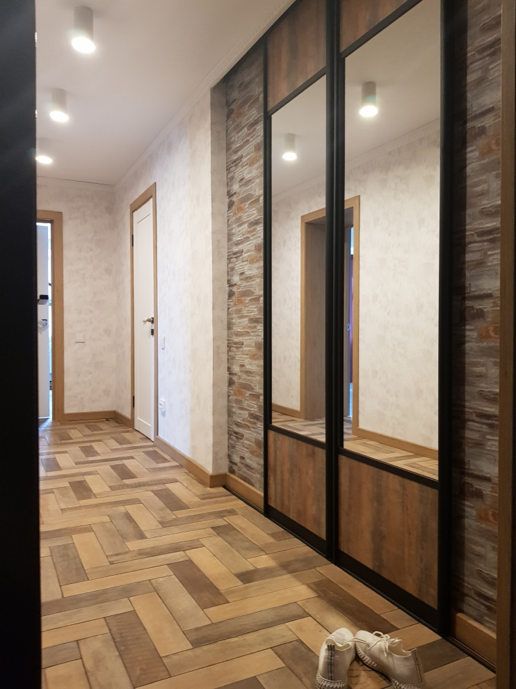 проект квартиры "Дикость_2020" прихожая и гардеробная