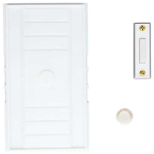 NICOR Lighted Single Door Bell Chime Kit Contemporary Doorbells And