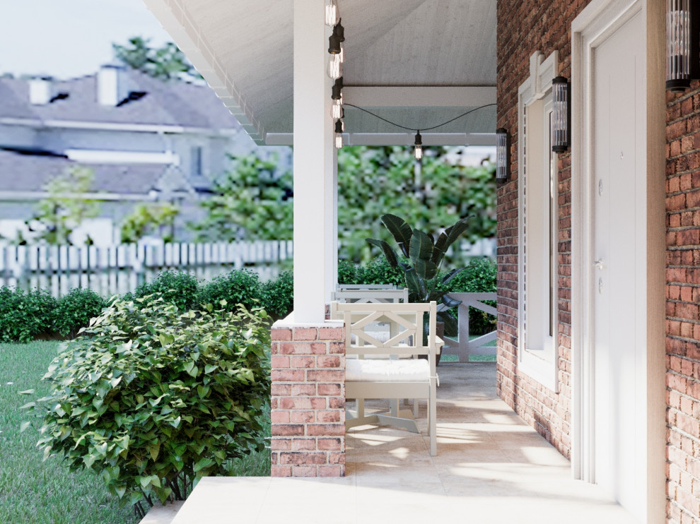 Дизайн террасы в частном доме в Подмосковье, 220м