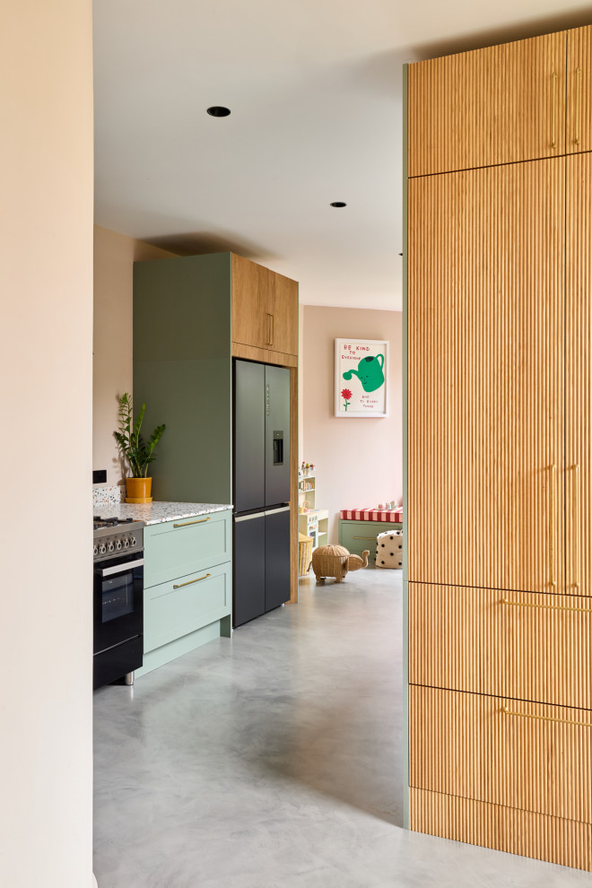 This is an example of a contemporary kitchen in London.