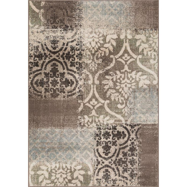 L Baiet Chrissy Contemporary Brown, 5 X 6 Contemporary Area Rugs