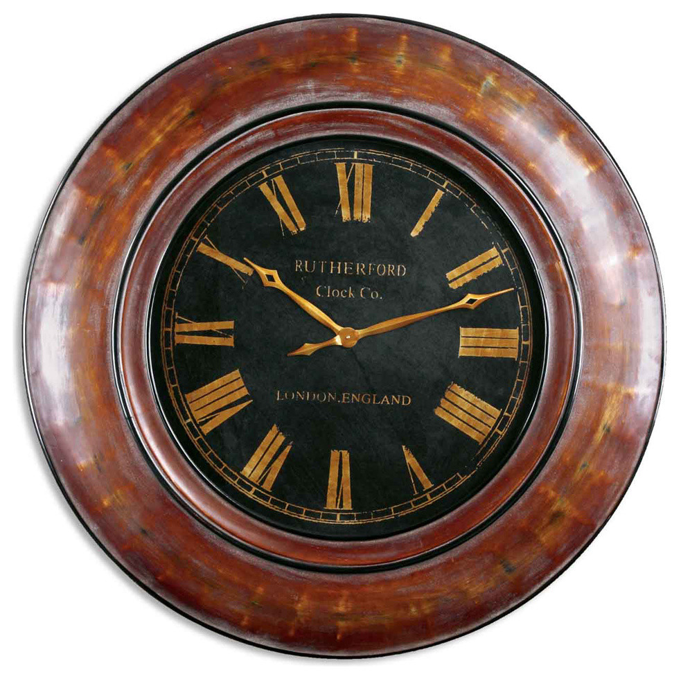 Tyrell 47" Walnut Wall Clock