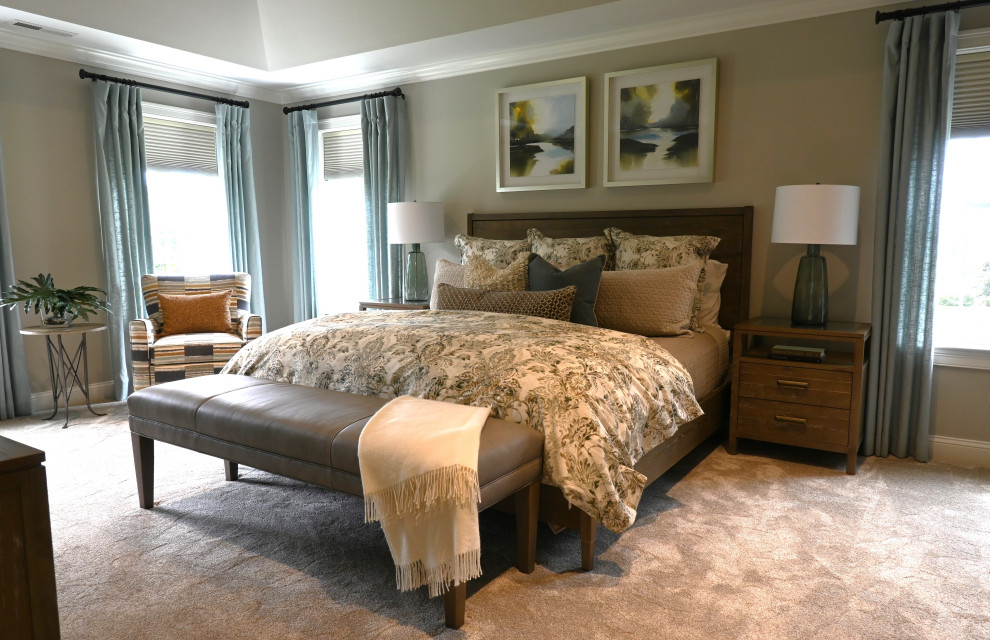 Blue & green bedroom