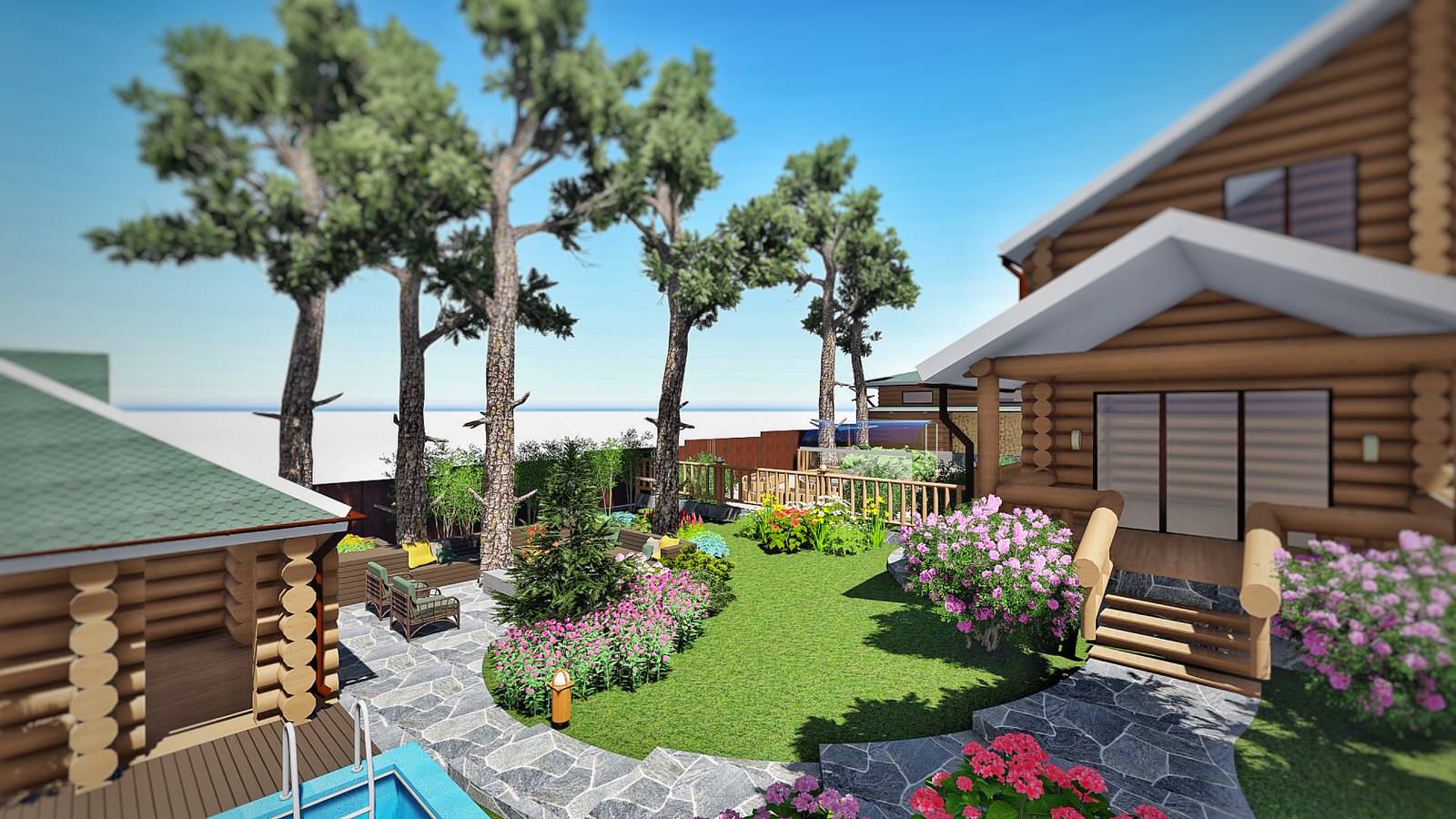 Ландшафтный дизайн участка в СНТ Хрустальный