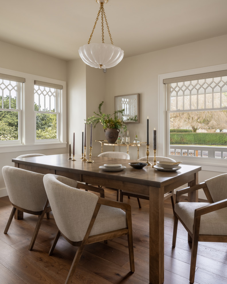 Inspiration for a transitional dining room remodel in Seattle