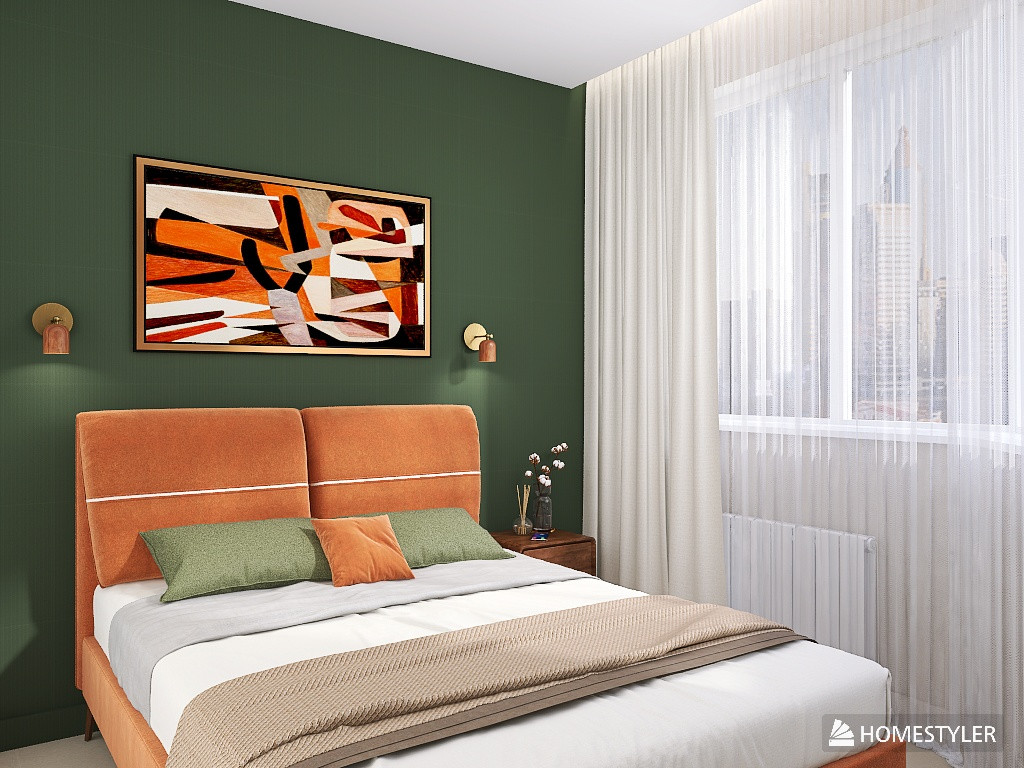 Однокомнатная квартира в стиле Midchentury