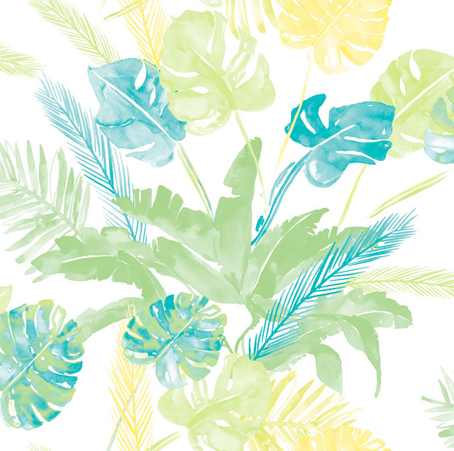 Jungle Leaves Wallpaper - Tropical - Wallpaper - by Coordonné | Houzz UK
