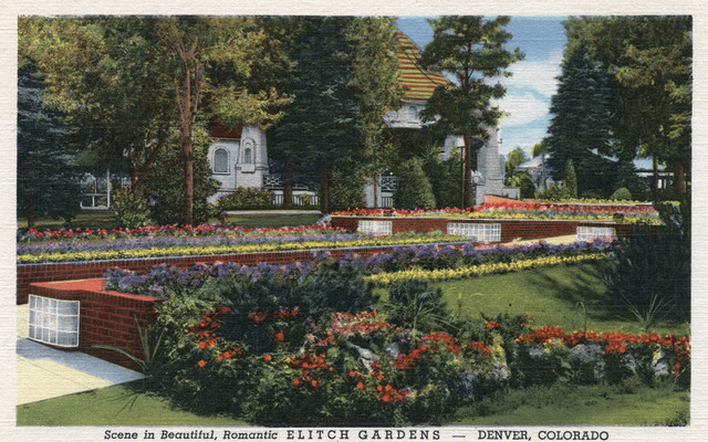 Denver Colorado View Of Elitch Gardens And Home Print