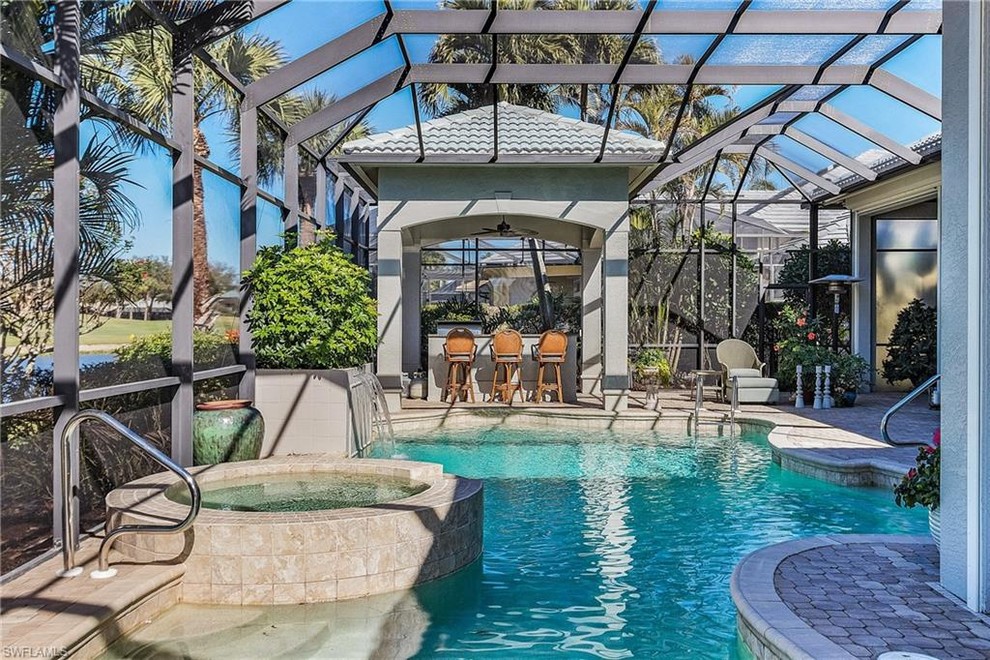 Inspiration for a transitional pool remodel in Miami