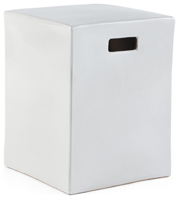 Legend of Asia Hampton Square Garden Stool With Black Finish 1417B