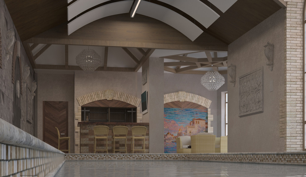 Дизайн-проект зоны бассейна и СПА  особняка Шато