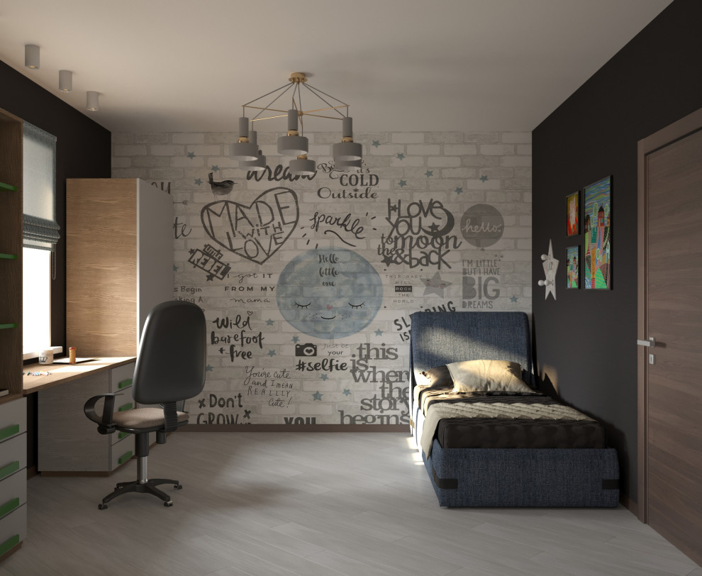 Интерьер двухуровневой четырехкомнатной квартиры