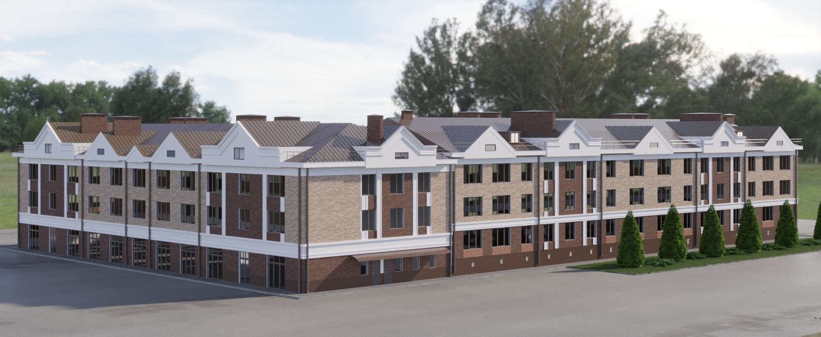 Фасад многоквартирного дома