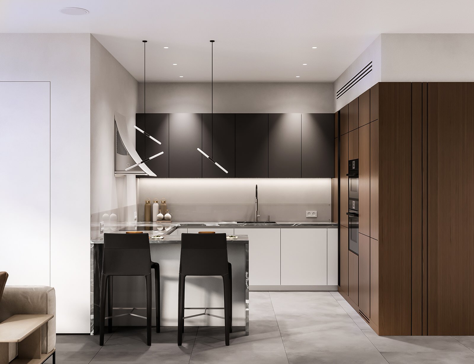 Дизайн-проект интерьера квартиры: кухня