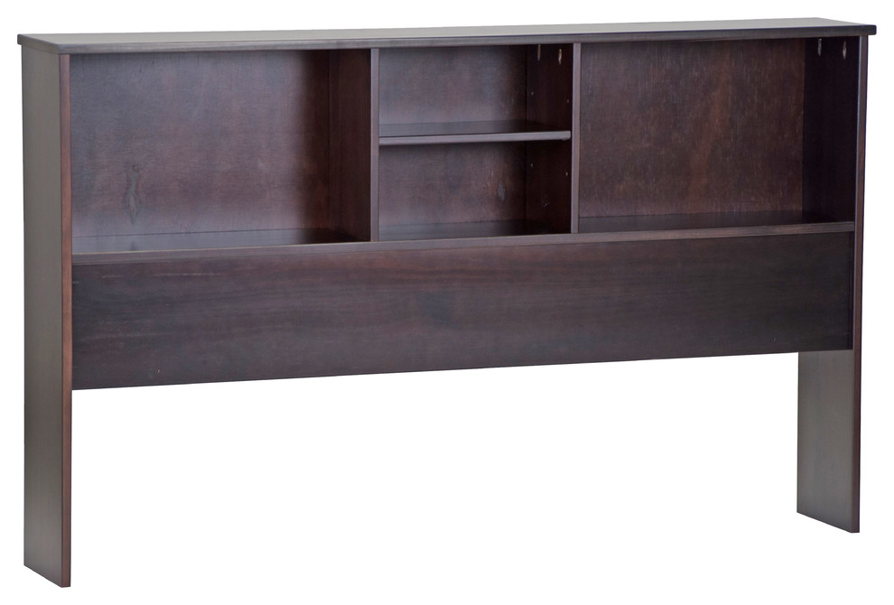 100 Solid Wood Kansas Full Bookcase Headboard Transitional