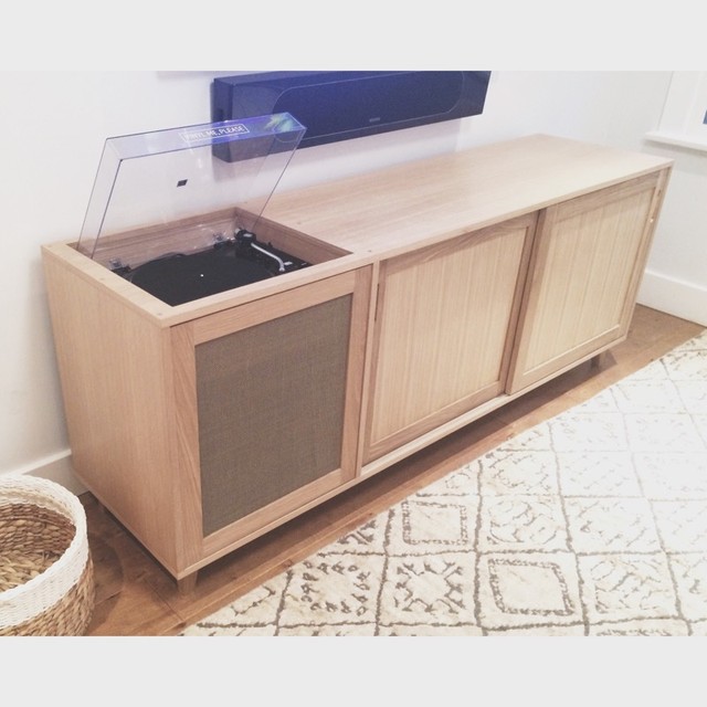 Record Player Credenza Home Theatre Los Angeles By Board And