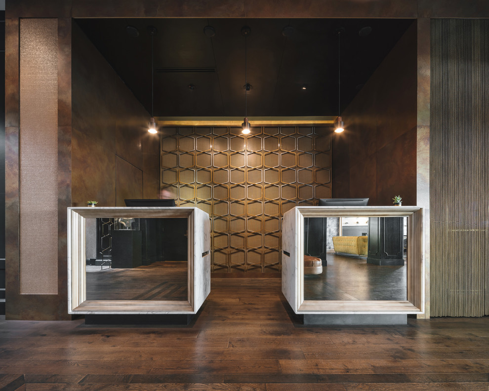 Inspiration for a small modern home design remodel in Portland