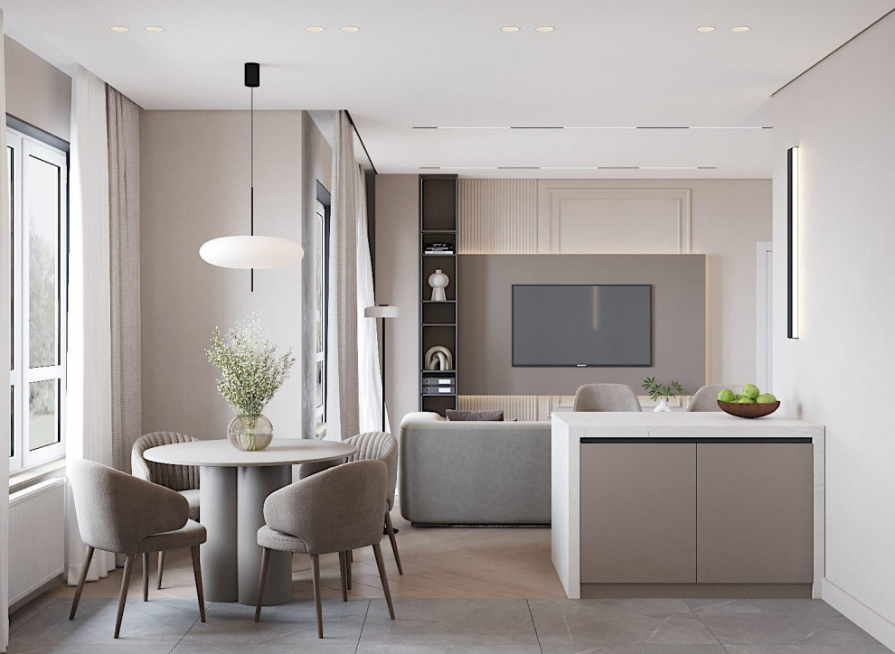 Квартира 57м2 в Новороссийске в стиле неоклассика