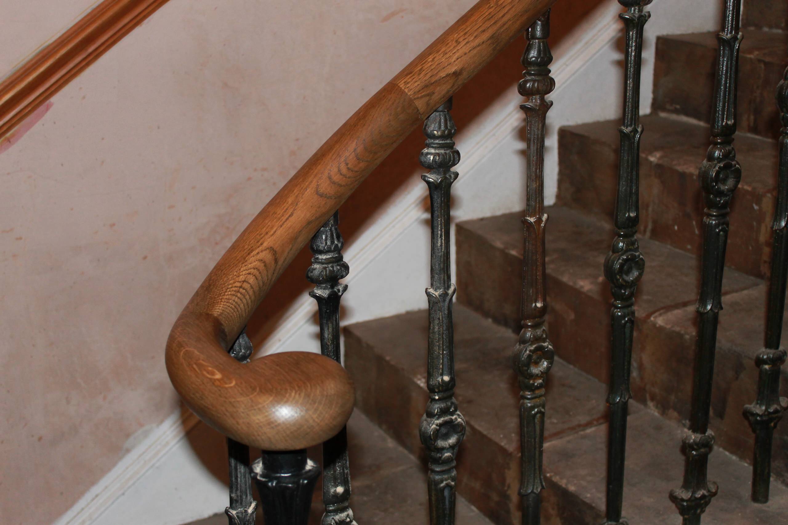 Curved handrail in a farm in Gorebridge