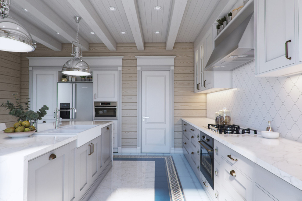 Загородный дом из клееного бруса со вторым светом