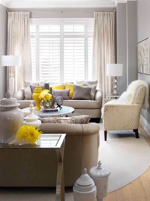 Soft Paint Colour with Bold Accents Yellow
