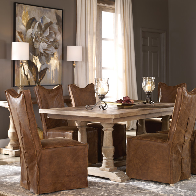 Uttermost Stratford Salvaged Wood, Salvaged Wood Dining Room Table