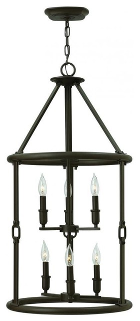 Dakota 6 Light Foyer Oil Rubbed Bronze Transitional